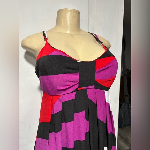 Allen B. By Allen Schwartz Pink and Red Maxi Dress - Picture 3 of 8